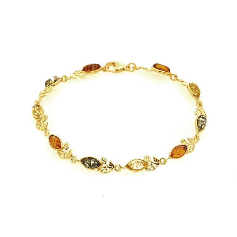 Bracciale ambra multicolore — per evocare il sole