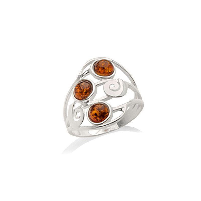 Anello ambra cognac — per preservare i ricordi (cod. 10050)