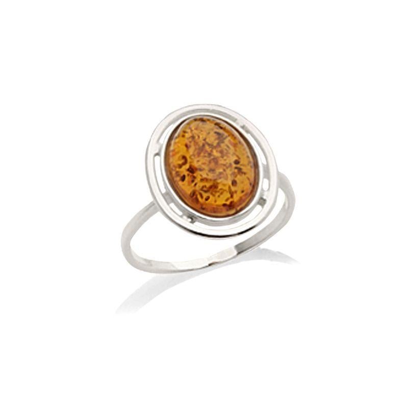 Anello ambra cognac — per preservare i ricordi (cod. 10052)