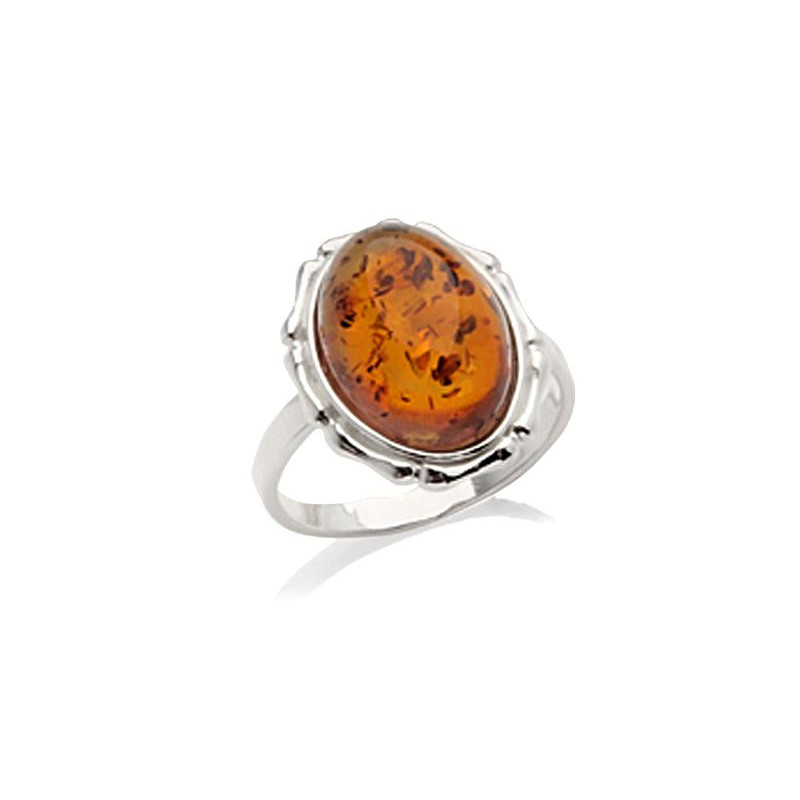 Anello ambra cognac — per portare con te un'intenzione (cod. 10053)