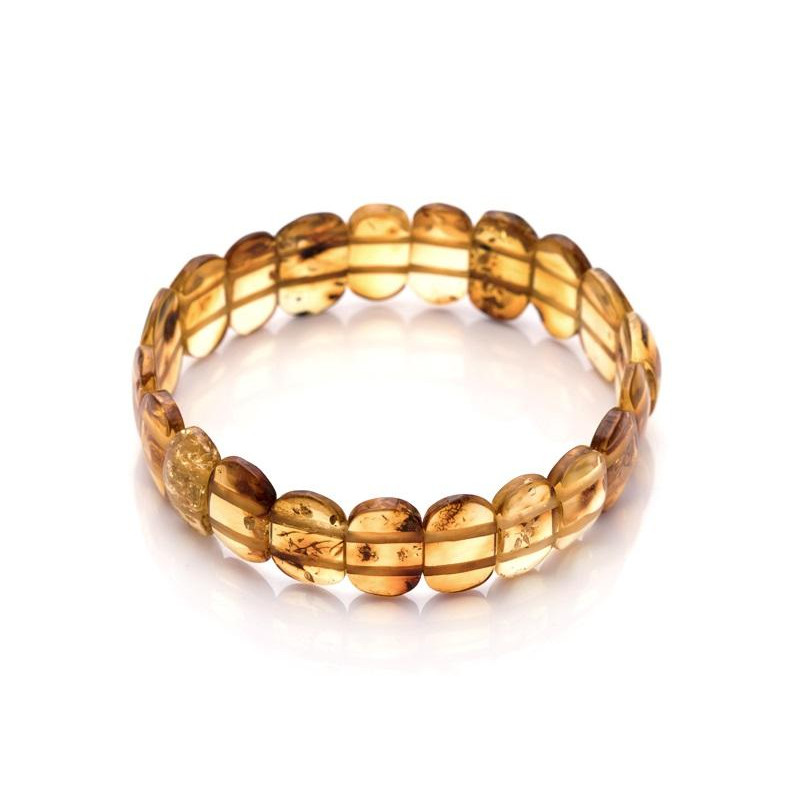 Bracciale wafer ambra cognac — per trasmettere nobiltà