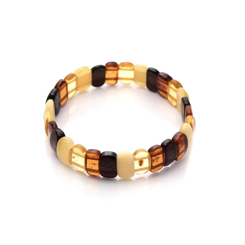 Bracciale in ambra naturale multicolore — per custodire la luce dei tuoi ricordi