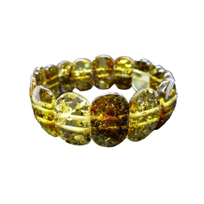 Bracciale in ambra naturale verde — per illuminare ogni tuo gesto