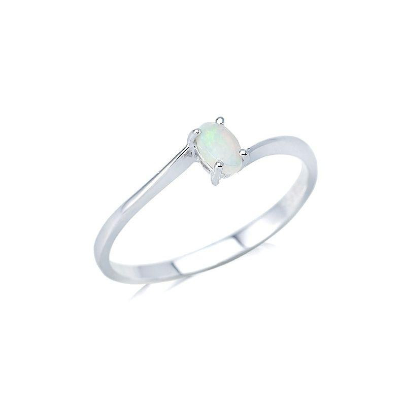 Anello opale bianco australiano ovale — per immortalare la bellezza