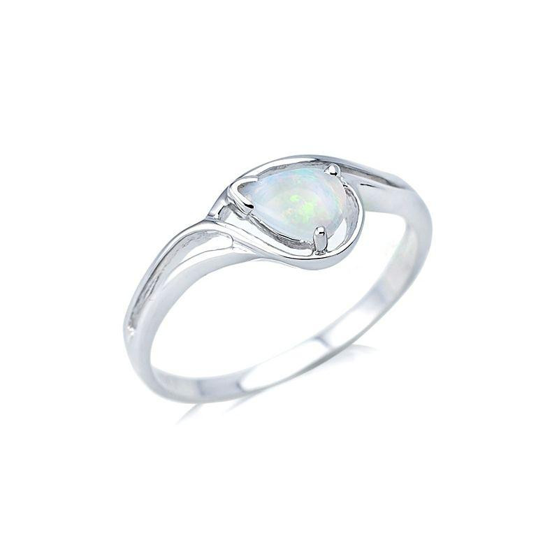 Anello opale bianco Australia — per racchiudere la purità