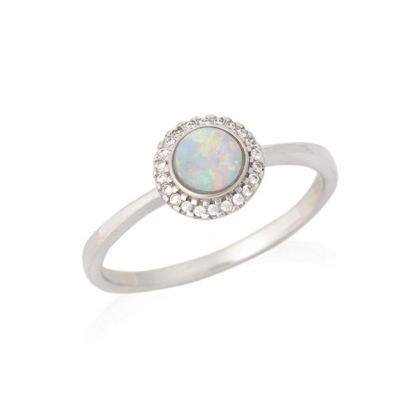 Anello opale e zirconio — per illuminare il tuo cammino