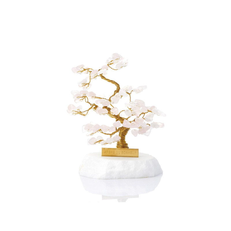 L'armonia domestica: albero di marmo greco con quarzo rosa — per un tocco di eleganza in casa