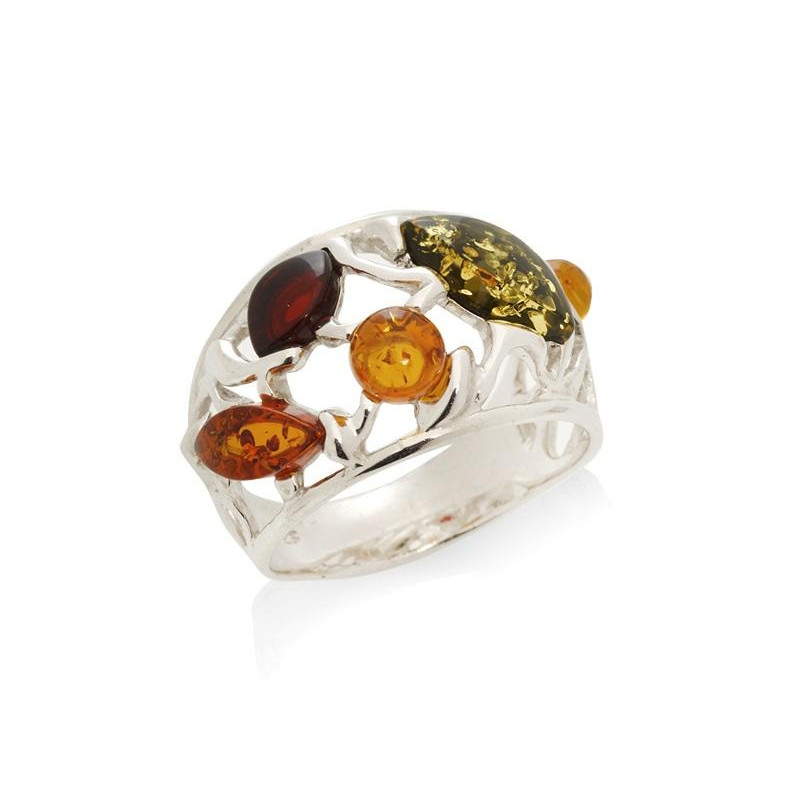 Anello ambra multicolore Baltica — per preservare i ricordi