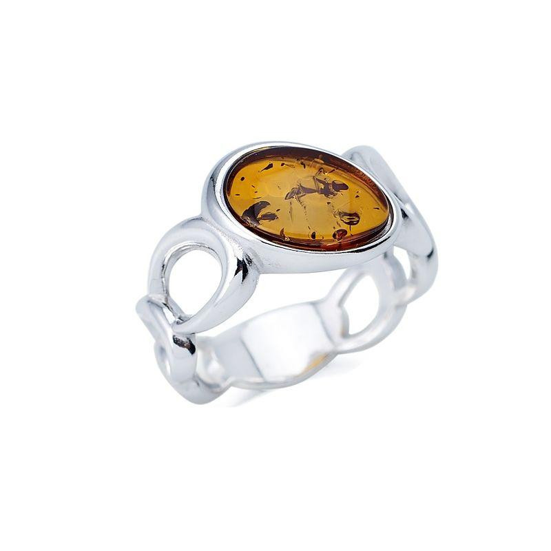 Anello ambra cognac Mar Baltico — per preserve un ricordo
