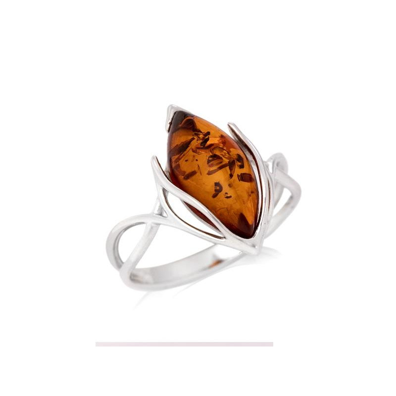 Anello ambra cognac — per racchiudere i tuoi ricordi (cod. 10362)