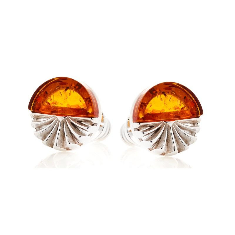Orecchini ambra cognac — per raccontare la tua storia (cod. 10364)