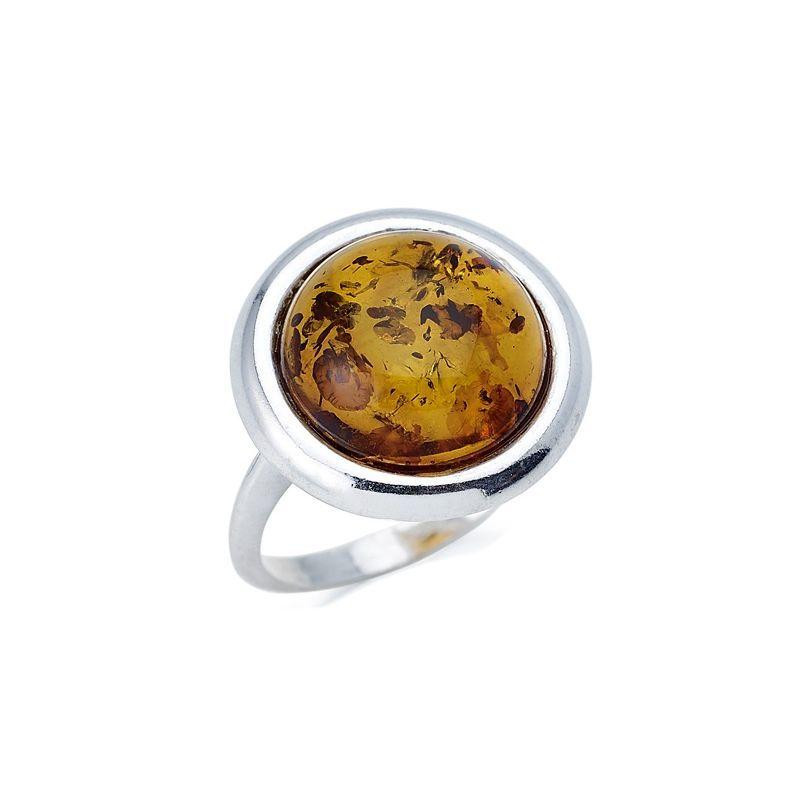 Anello pietra tonda ambra cognato — per portare con te un'intenzione