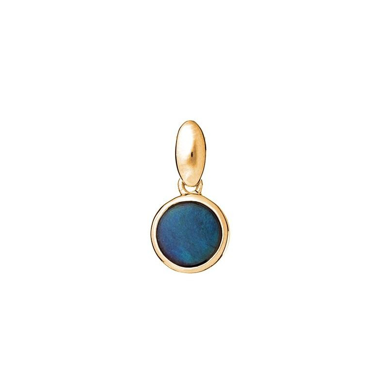 Ciondolo rotondo in opale blu — per evocare l'eternità