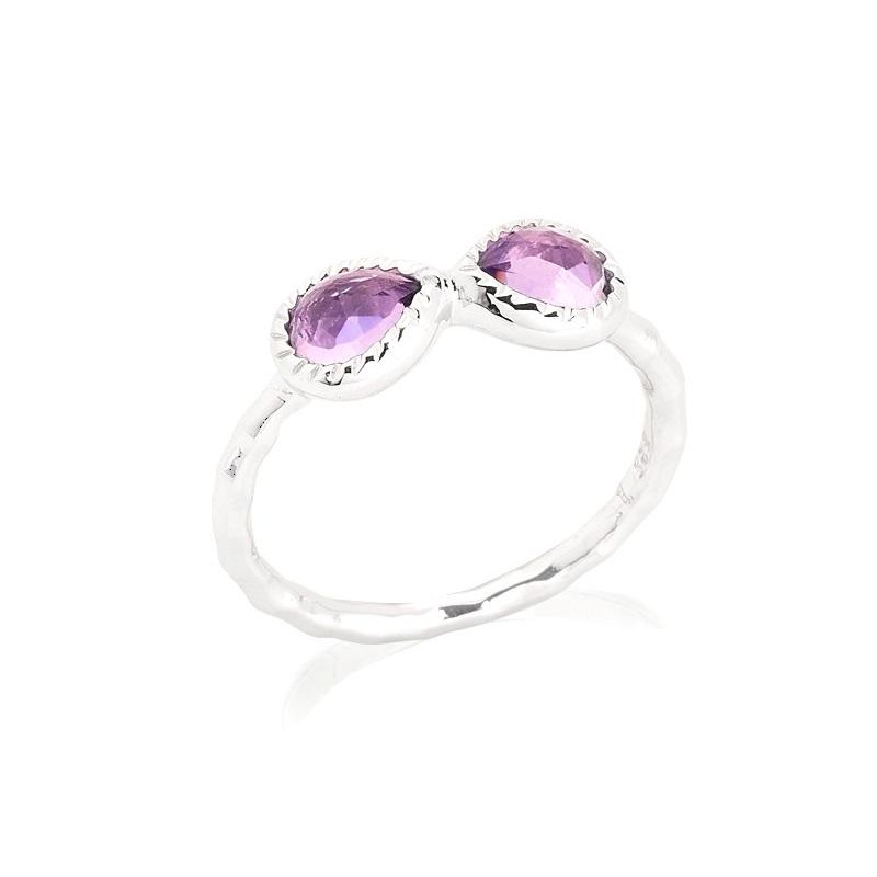 Anello goccia ametista viola — per preservare il tuo ritrovo segreto