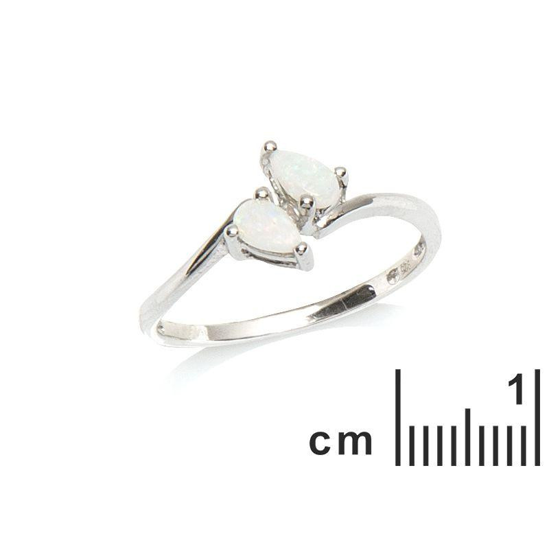 Anello in argento rodiato con opale bianco australiano — per custodire la tua luce — foto 1