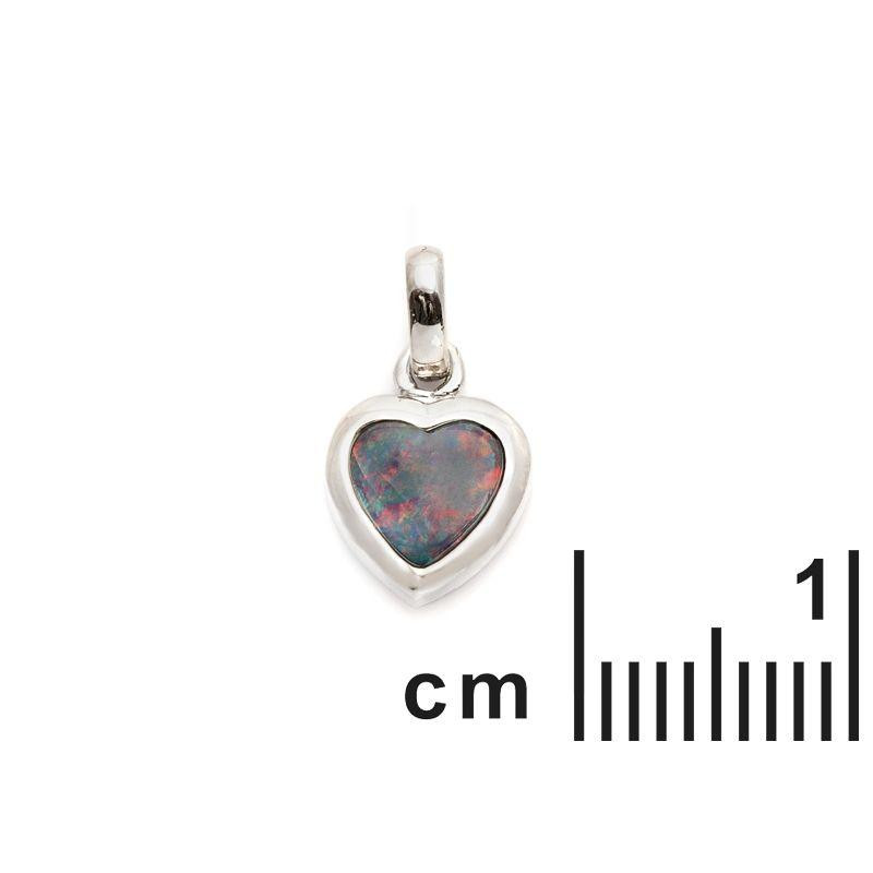 Ciondolo cuore opale blu — Amore eterno — foto 1