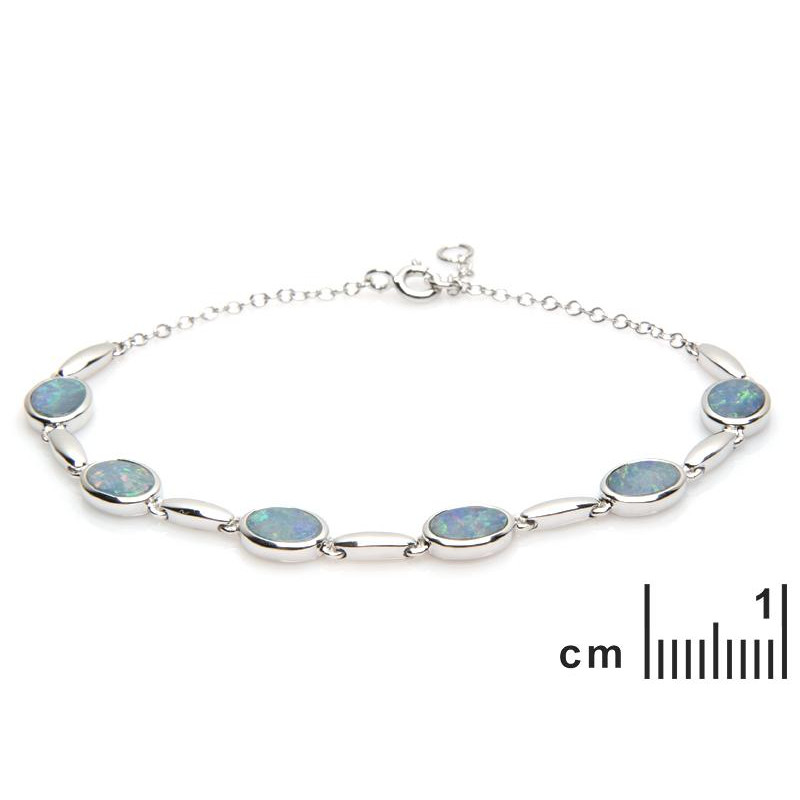 Bracciale in argento con opale blu — per illuminare ogni tuo gesto — foto 1