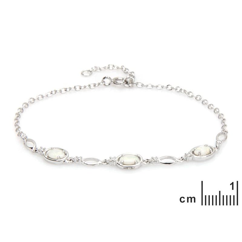 Bracciale in argento rodiato con opale e zircone, per celebrare la tua luce interiore — foto 2