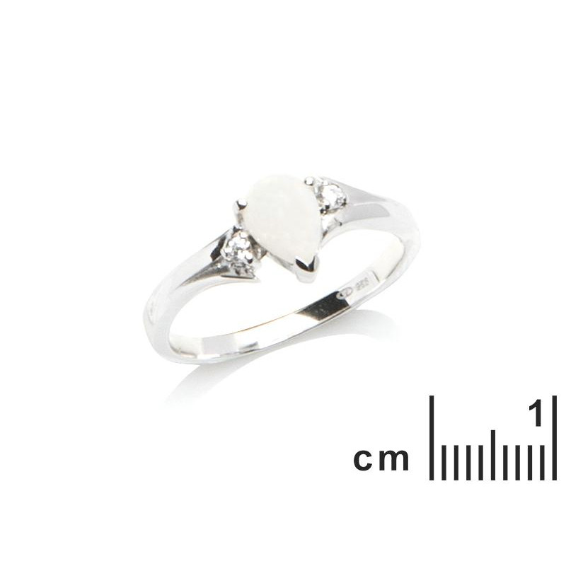 Anello opale e zirconio — per racchiudere il sole del giorno — foto 1