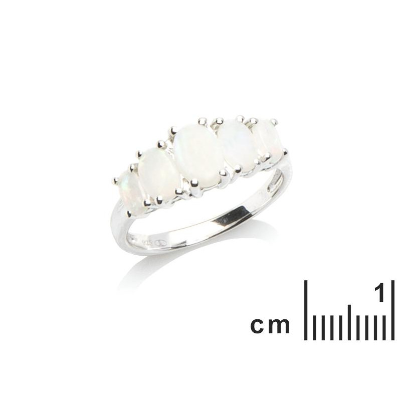 Anello opale bianco australiano — per trasmettere la purità — foto 1
