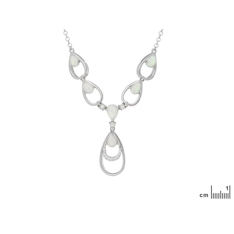 Collana opale e zirconio, per racchiudere il tuo cuore — foto 2