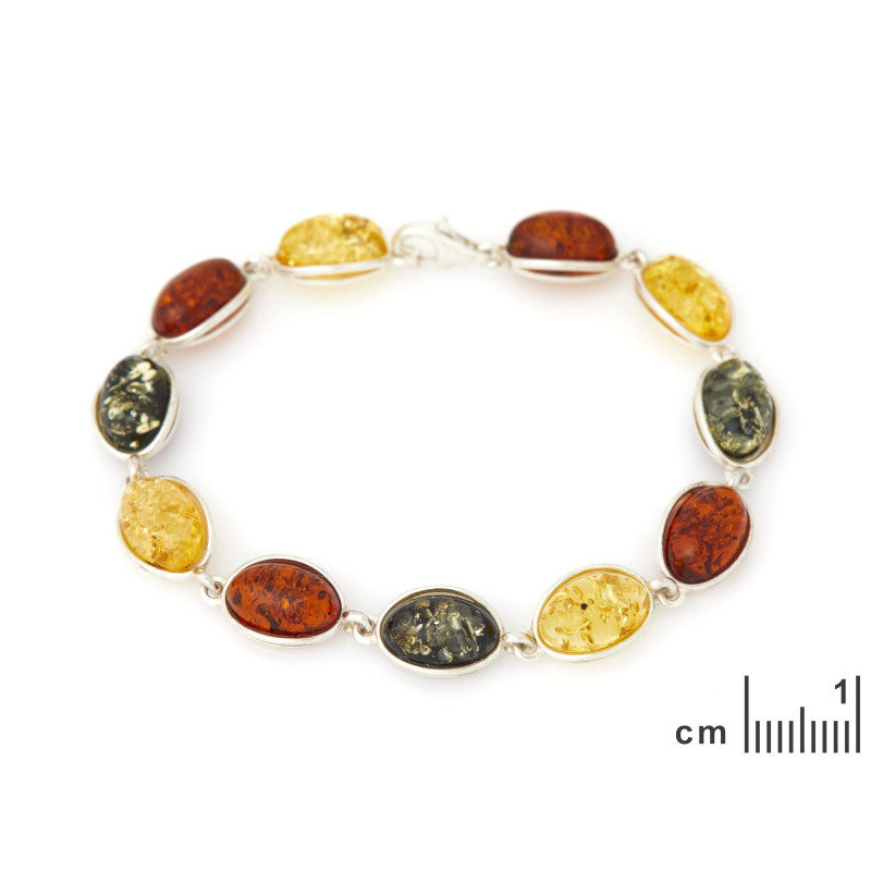 Bracciale ambra multicolore — per portare la natura accanto a te — foto 1