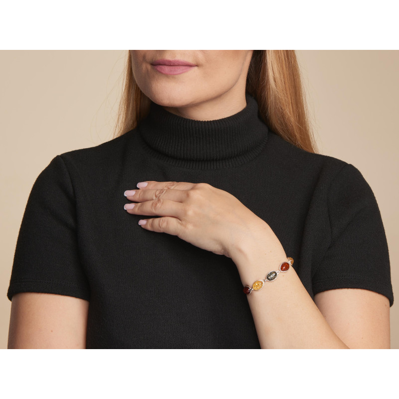 Bracciale ambra multicolore — per portare la natura accanto a te — foto 2
