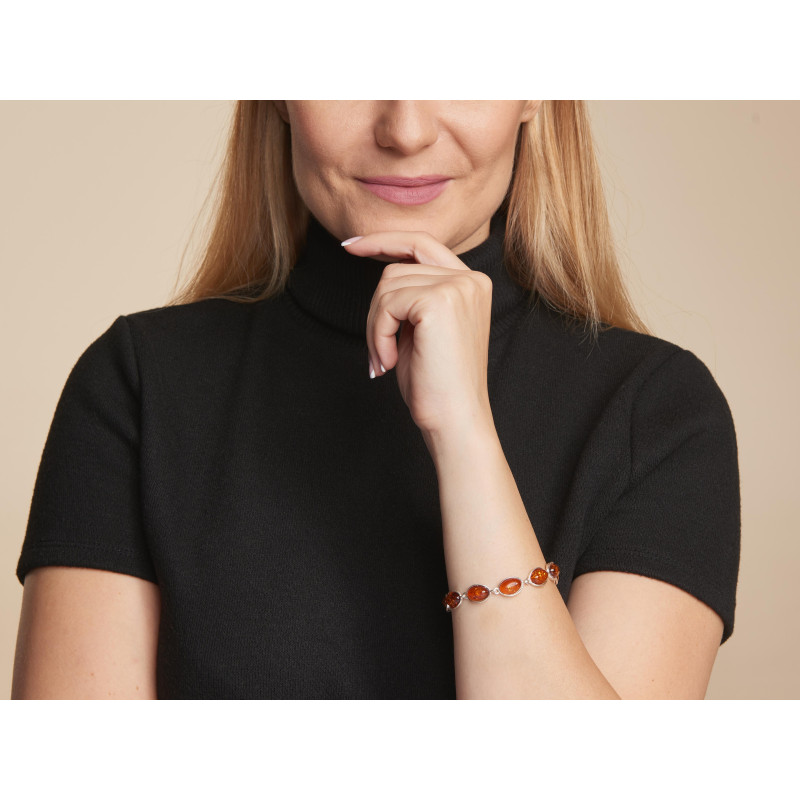 Bracciale ambra cognac — per raccontare la tua storia — foto 2