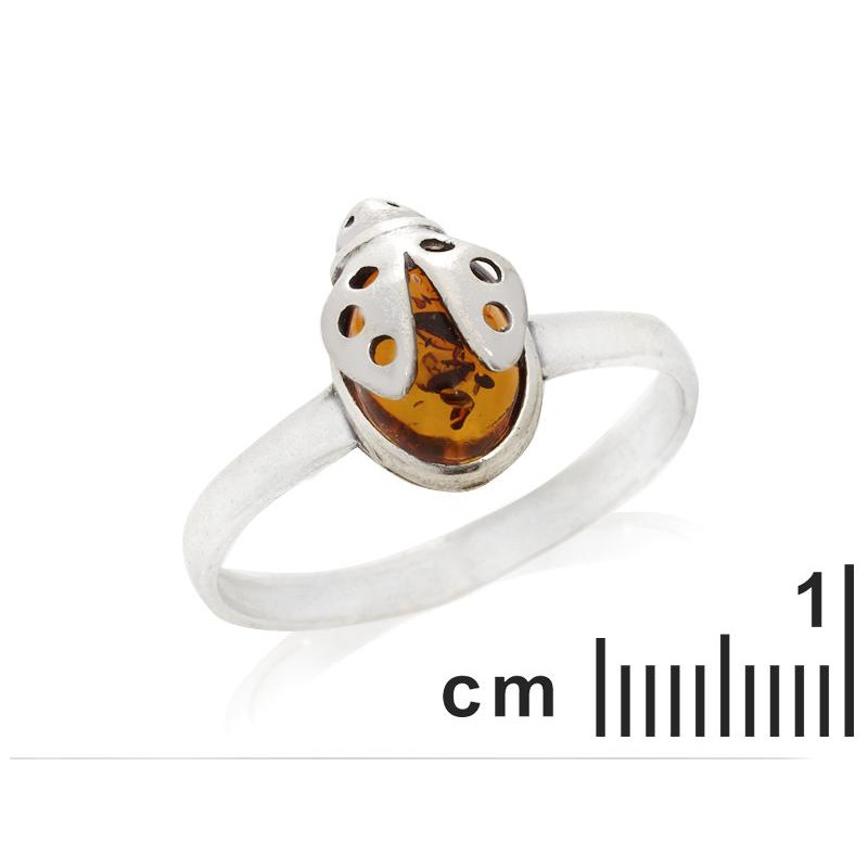 Anello ambra cognac — per custodire i ricordi (cod. 8781) — foto 1