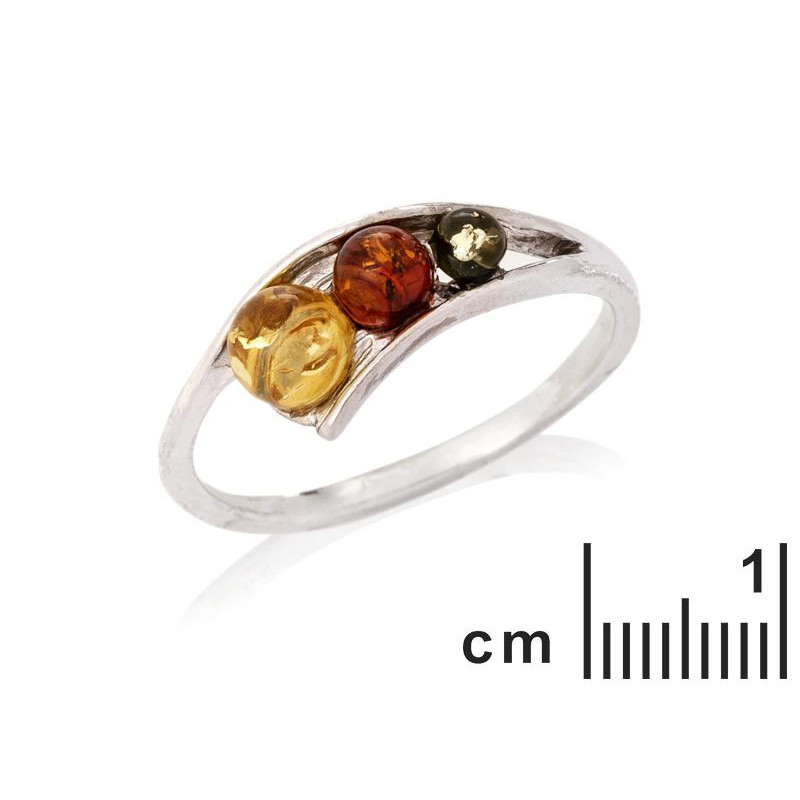 Anello ambra multicolore — per intravedere il mare — foto 1