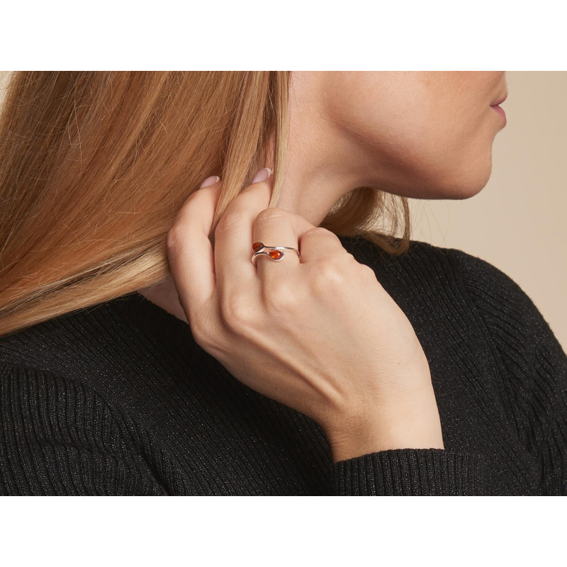 Anello ambra cognac — per racchiudere i tuoi ricordi (cod. 8788) — foto 2