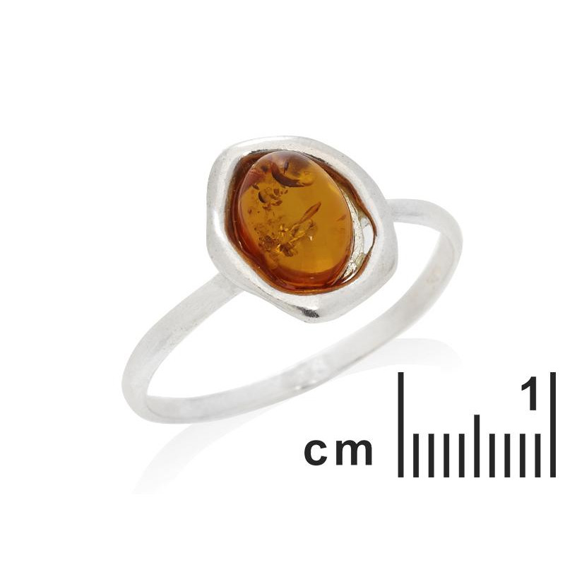 Anello ambra cognac — per custodire i ricordi (cod. 8790) — foto 1