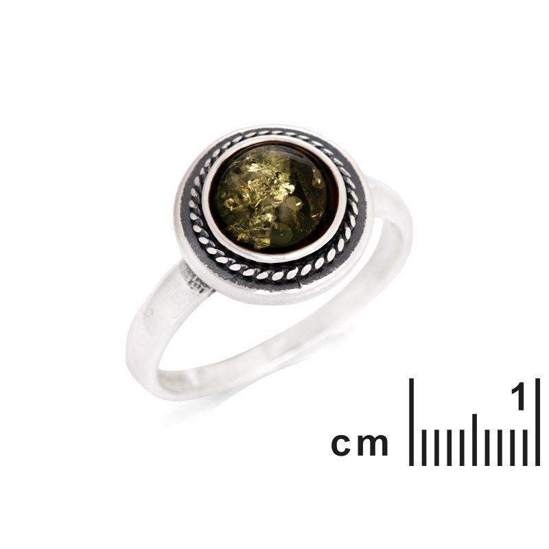 Anello ambra verde Baltica — per evocare l'oceano — foto 1