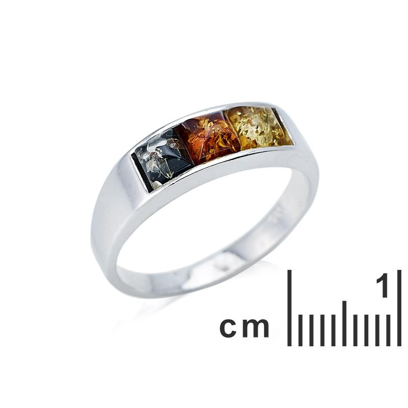 Anello ambra multicolore — per preservare i ricordi (cod. 8808) — foto 1