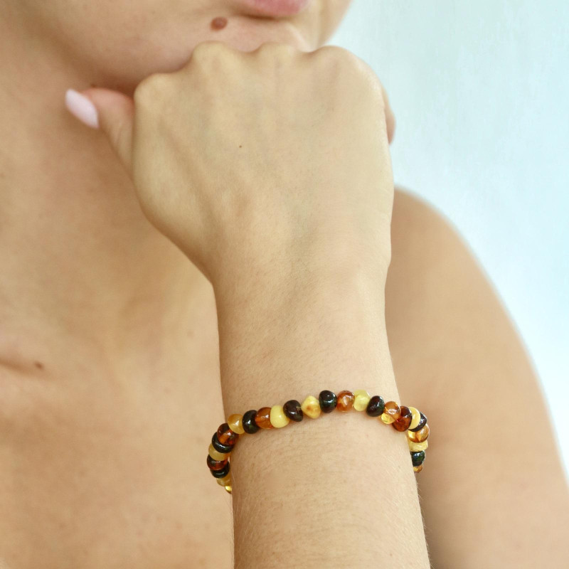 Bracciale di ambra naturale del Mar Baltico, 17‑18 cm — per custodire la tua luce interiore — foto 1