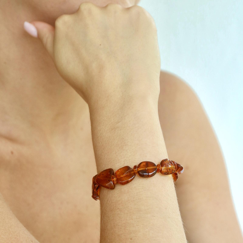 Bracciale ambra cognac — per evocare l'essenza del mare — foto 2