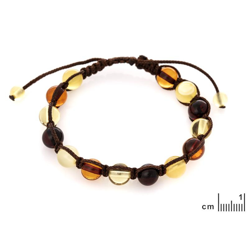 Bracciale in ambra naturale multicolore del Mar Baltico, 19 cm — per ricordare la tua luce — foto 1