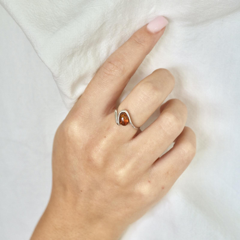 Anello ambra cognac — per legare i tuoi ricordi — foto 1