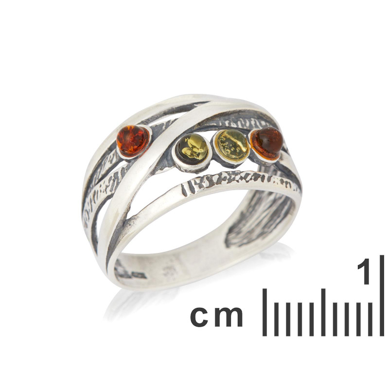Anello ambra multicolore — per custodire i tuoi ricordi — foto 1