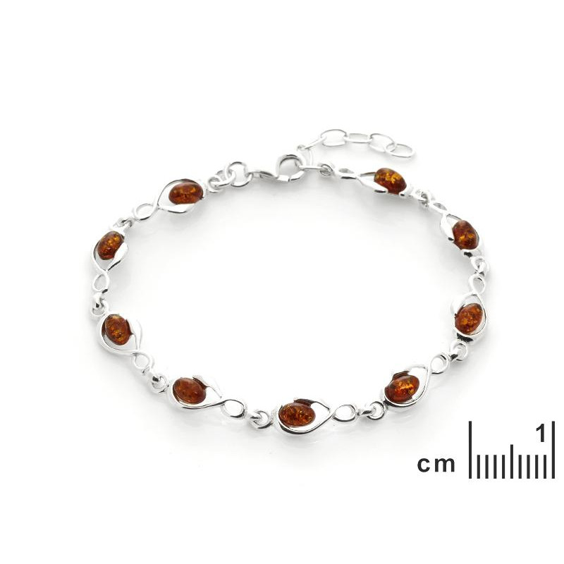 Bracciale ambra cognac — per custodire i ricordi (cod. 8941) — foto 1