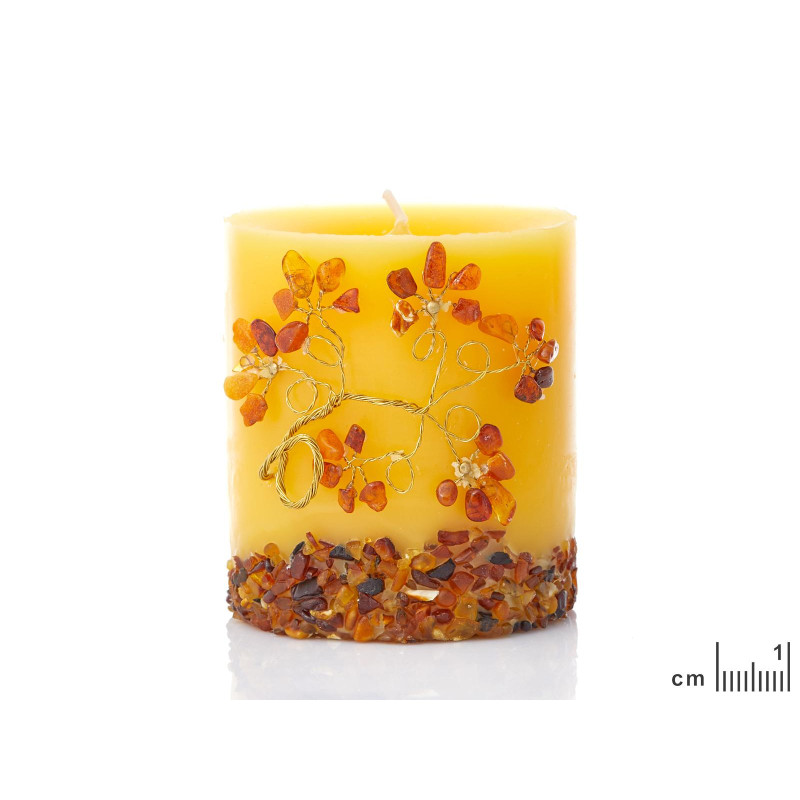 Candela d'ambra 9x8 cm - accendi l'intimità — foto 1
