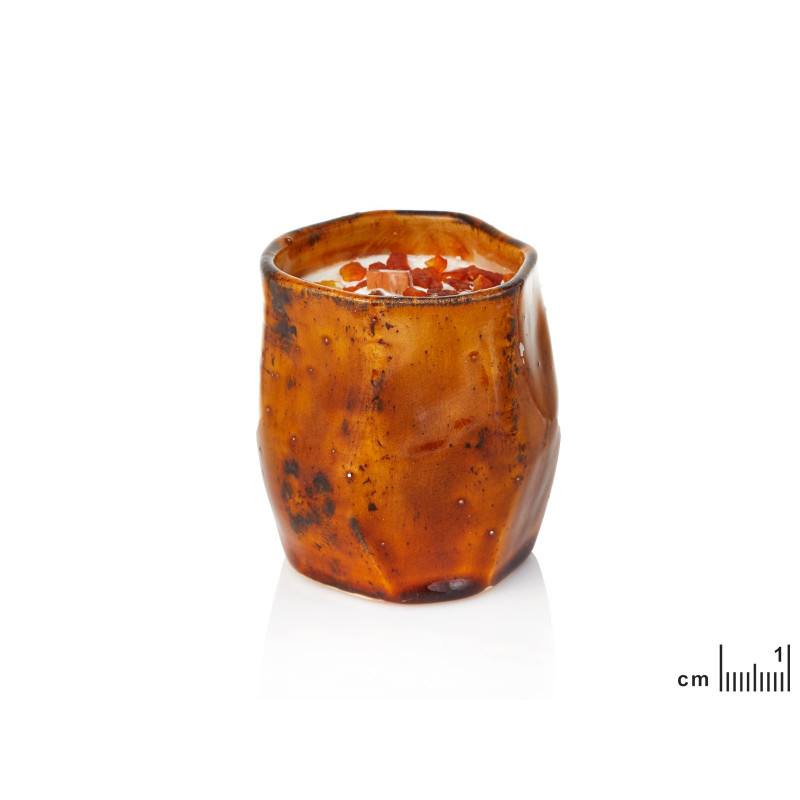 Candela in ceramica con ambra, per un calore discreto in ogni stanza — accende l'atmosfera — foto 1