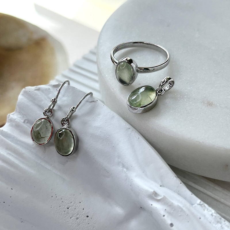Anello prehnite verde — per evocare la natura (cod. 8991) — foto 2