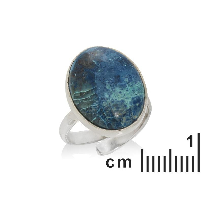 Anello con zaffiro blu naturale — per evocare l'oceano vasto — foto 1