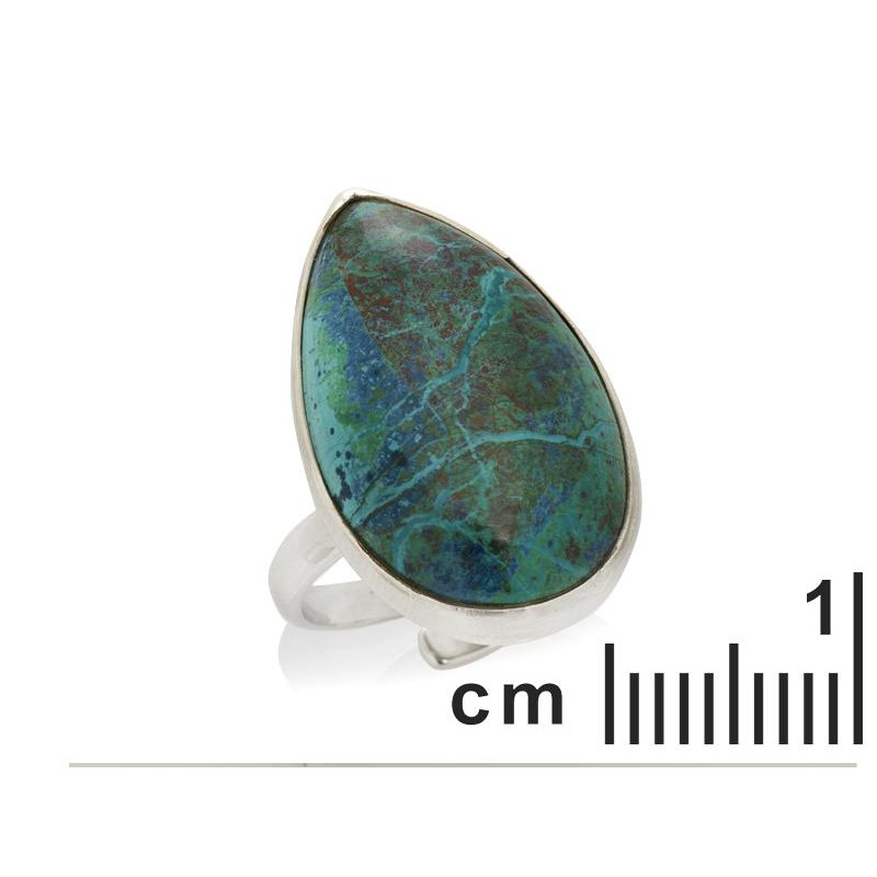 Anello shattuckite blu naturale — per condividere i tuoi valori — foto 1
