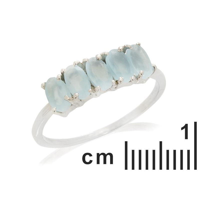Anello calcedonia blu naturale — per intrattenerizzare il destino — foto 1