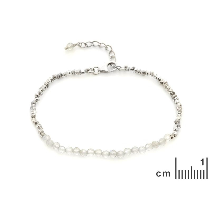 Bracciale labradorite e meteorite — per ricordare i tuoi viaggi — foto 1