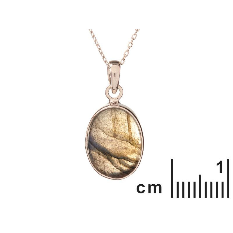 Ciondolo Labradorite Multicolore — Essenza Naturale — foto 1
