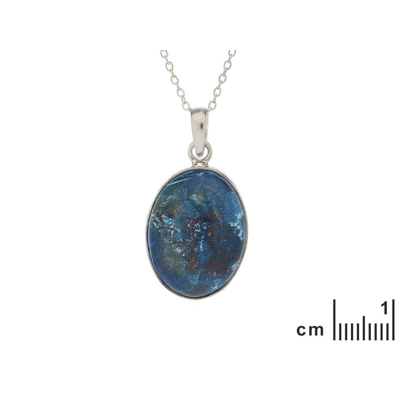 Ciondolo ovale con shattuckite blu — per evocare i tuoi sogni — foto 1