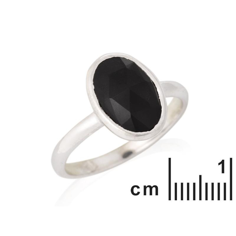 Anello Onice Nera Ovale — Per Sogni Notturni — foto 1